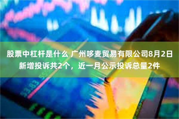 股票中杠杆是什么 广州哆麦贸易有限公司8月2日新增投诉共2个，近一月公示投诉总量2件